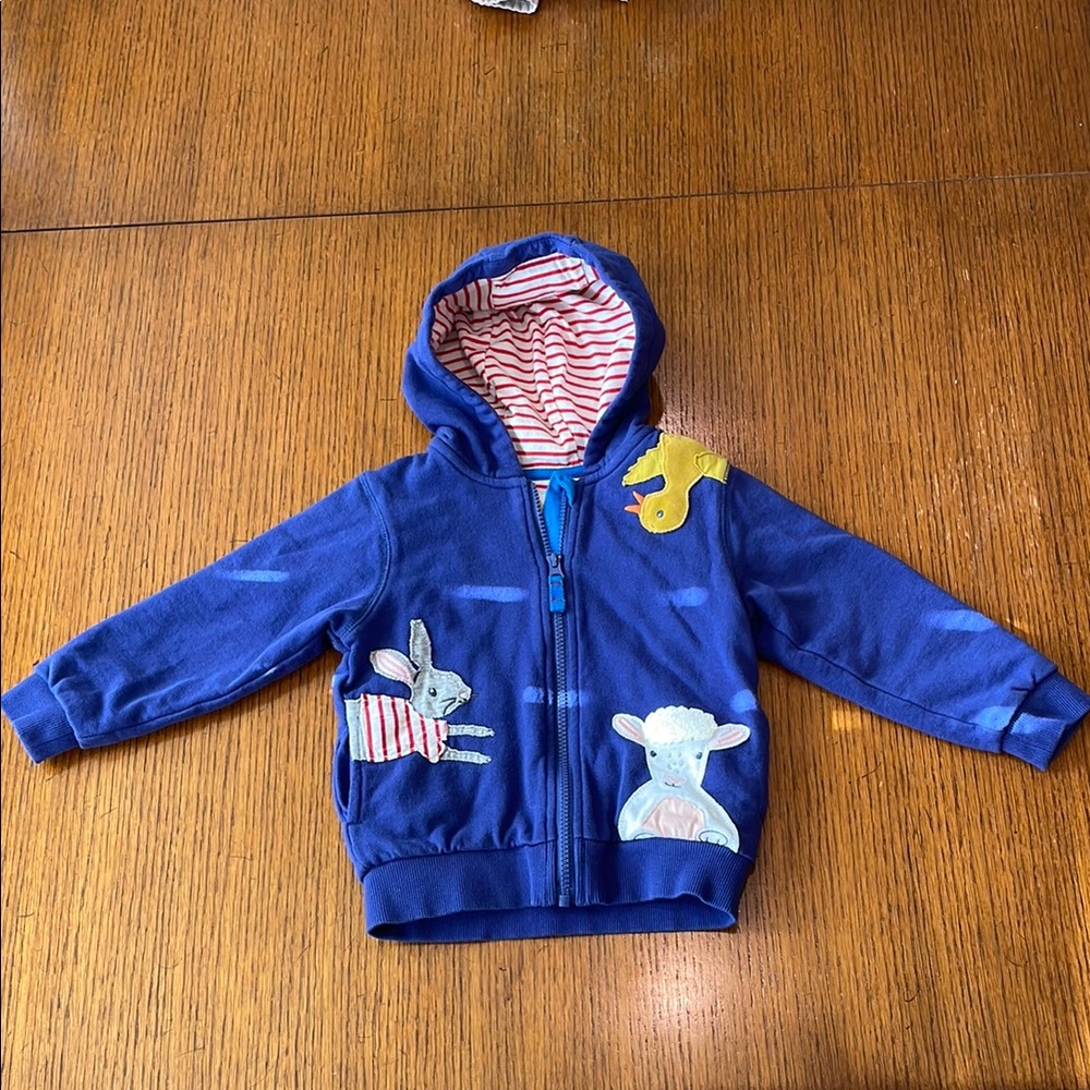Baby Boden Blue and Yellow Sweatshirt